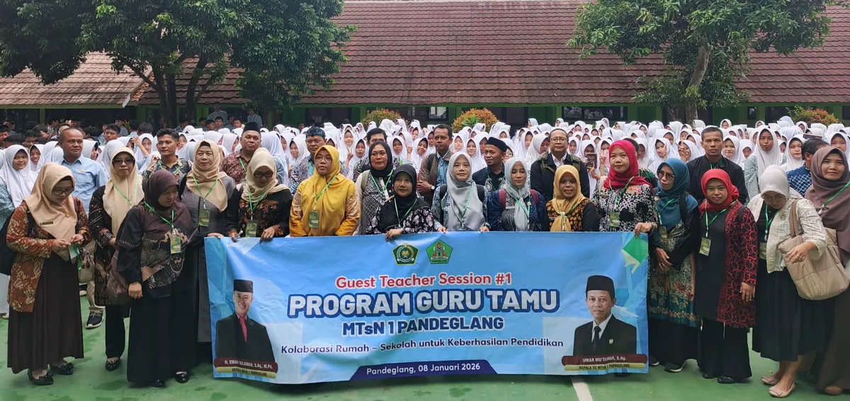 Perkuat Kolaborasi Rumah dan Madrasah, MTsN 1 Pandeglang Gelar Program Guru Tamu